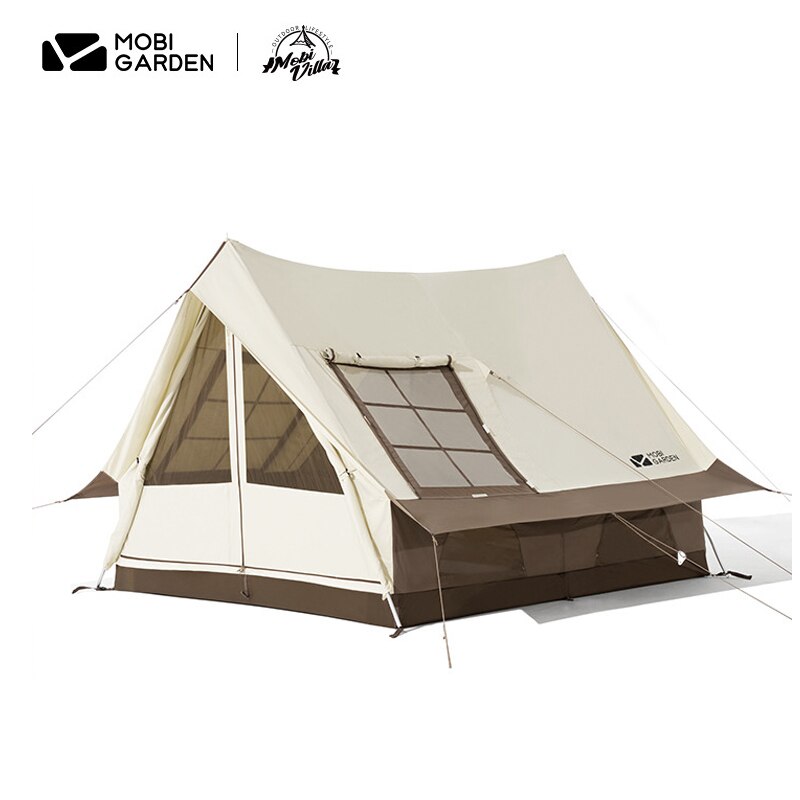 Cheap Goat Tents MOBI GARDEN Tent Exquisite Camping Outdoor Portable Windproof And Rainproof Tent Large Window Cotton Ridge Tent Epoch 190   